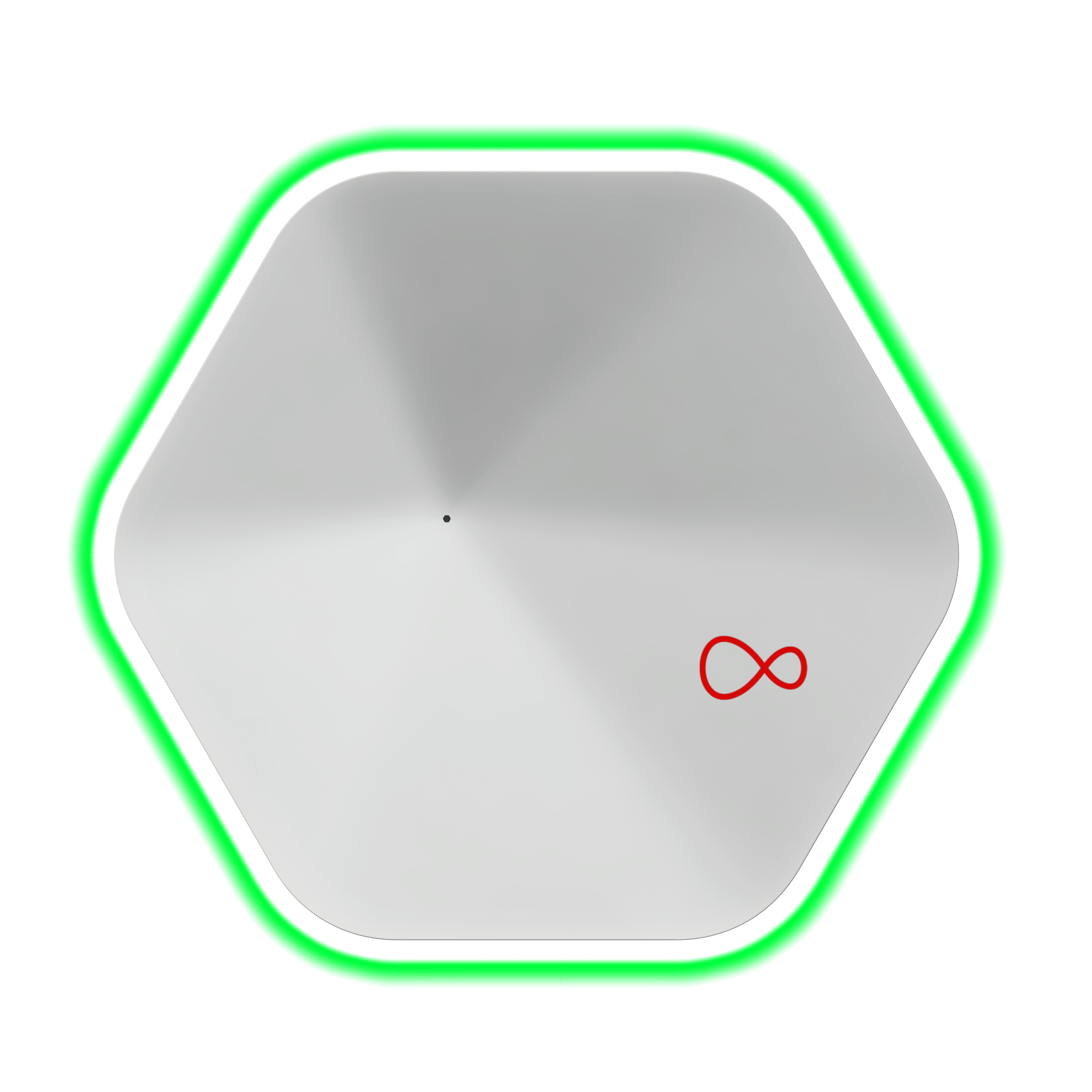 Pulsing white or green light