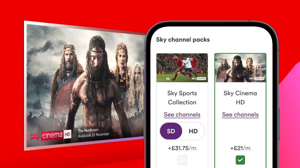 The latest movies and sport with our Virgin TV package