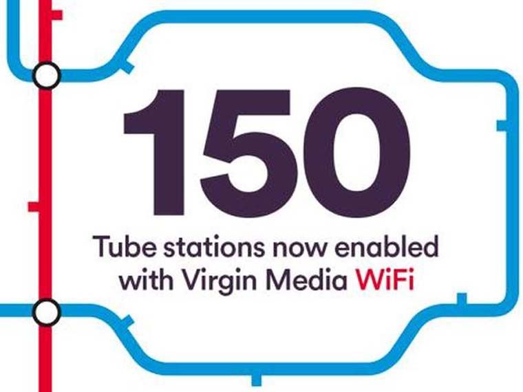 WiFi on London Underground reaches 150th station Virgin Media