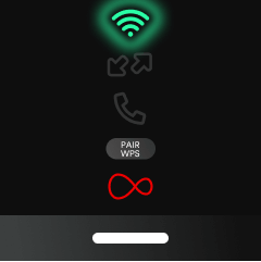 Flashing green WiFi light