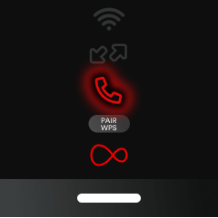 Flashing red phone light