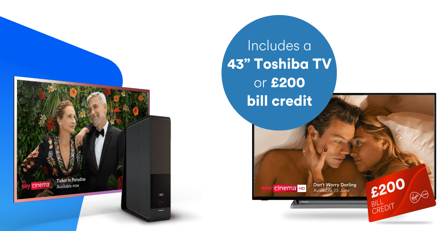 TV Package Deals £0 Setup June 2023 Virgin Media