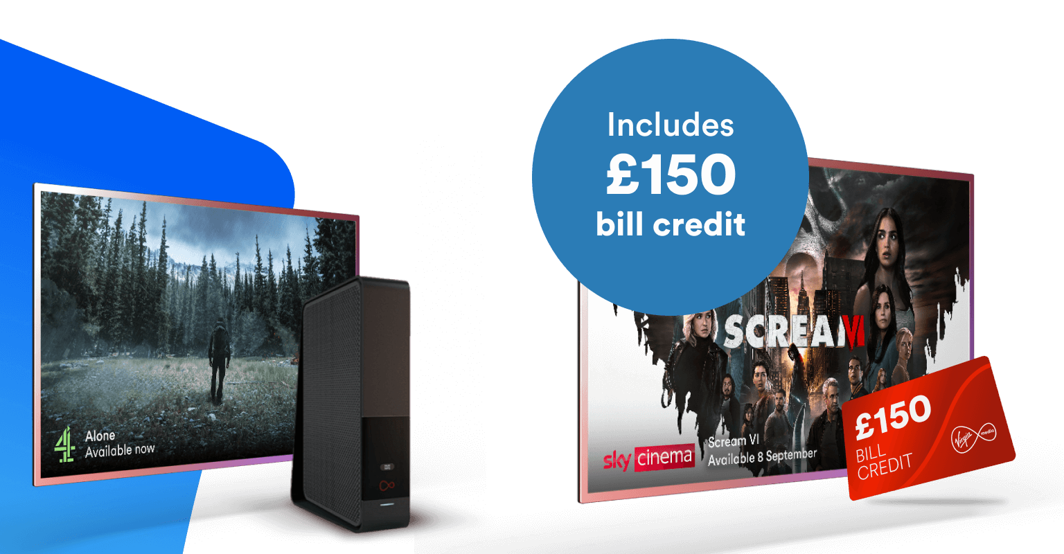 TV Package Deals £0 Setup August 2023 Virgin Media